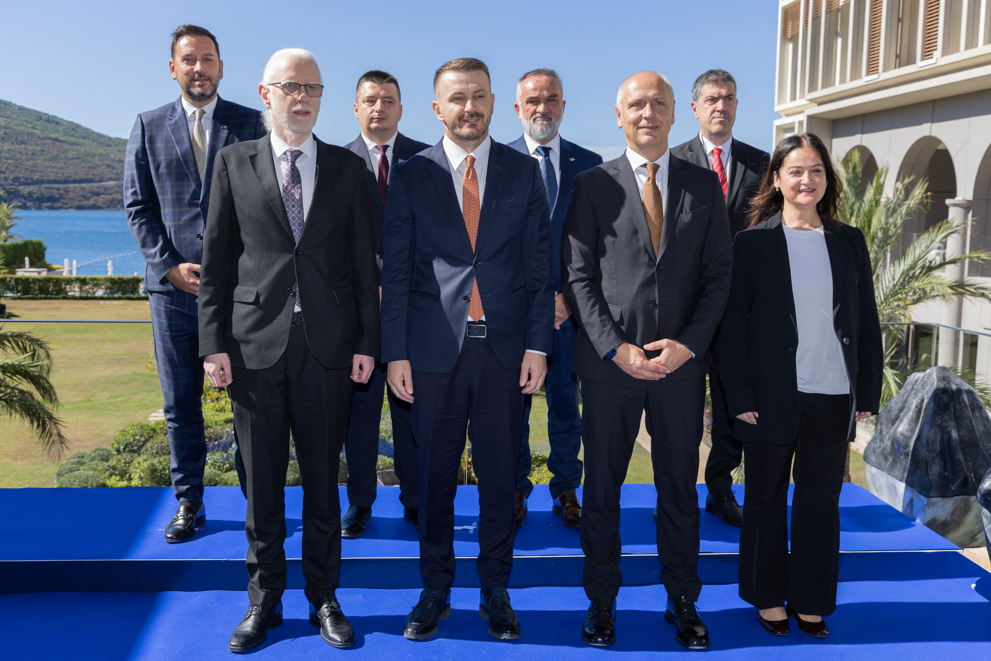 Western Balkans Six Ministry representatives and RCC Secretary General Amer Kapetanovic at the Western Balkans Digital Summit on 13 October 20326 in Herceg Novi (Photo: RCC/Danilo Papic)