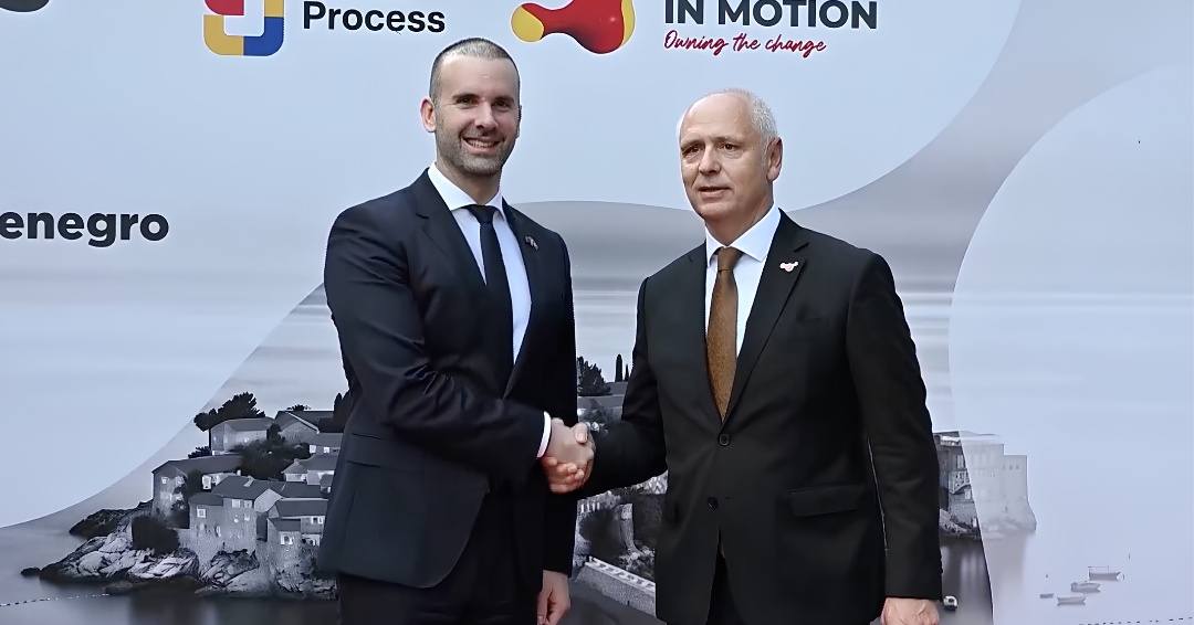 Prime Minister of Montenegro Milojko Spajic and RCC Secretary General Amer Kapetanovic ahead of the Berlin Process Leaders' Summit on 22 October 2026 in Budva (Photo: Courtesy of Government of Montenegro)