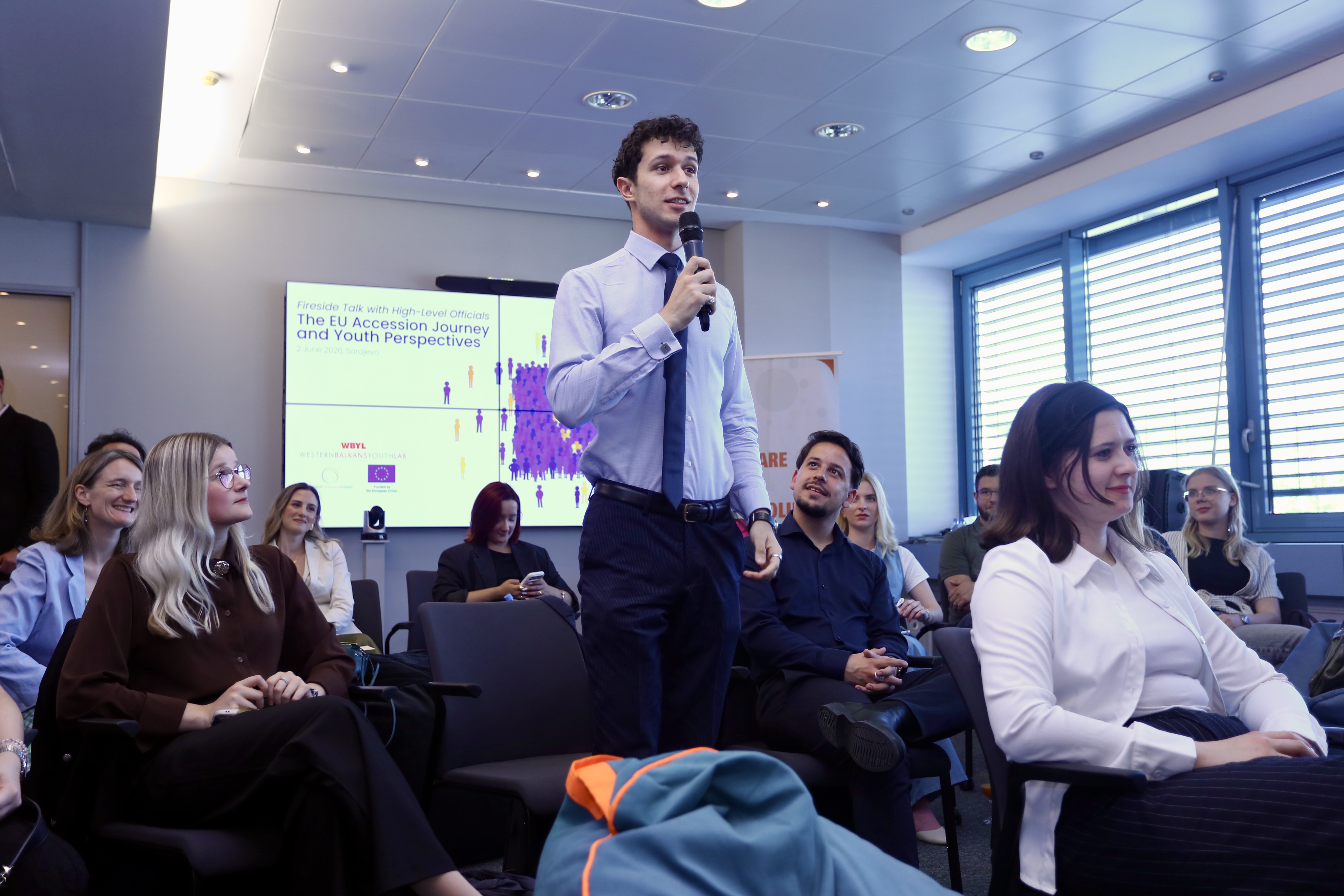 RCC hosted French Minister Delegate for Europe Benjamin Haddad for a visit to the RCC Secretariat in Sarajevo and organized Fireside Talk with young people from the Western Balkans, organised within EU-funded and RCC-implemented Western Balkans Youth Lab 2 (WBYL) project in RCC Headquarters in Sarajevo on 2 June 2026 (Photo: RCC/Jasmin Sakovic)