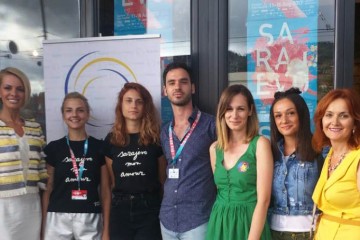 RCC and authors of student movies at the 23rd Sarajevo Film Festival, on 18 August 2017 in Sarajevo, BiH. (Photo: Alma Arslanagic-Pozder)