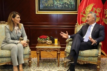 Majlinda Bregu, Secretary General of the Regional Cooperation Council (RCC) met with Milo Đukanović, President of Montenegro, in Podgorica on 21 February 2019 (Photo: Courtesy of the Presidency of Montenegro)