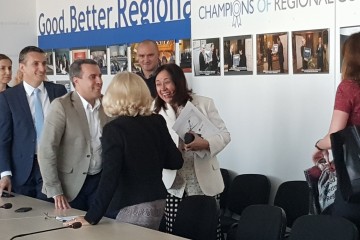 Genoveva Ruiz Calavera, Director for the Western Balkans at EC’s DG NEAR visits RCC’s Secretariat in Sarajevo, 2 July 2018 (Photo: RCC/Selma Ahatovic-Lihic)
