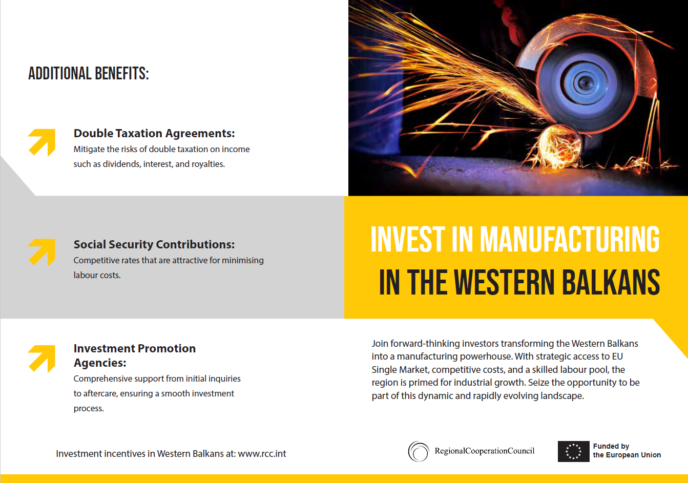 Invest in manufacturing in the Western Balkans brochure