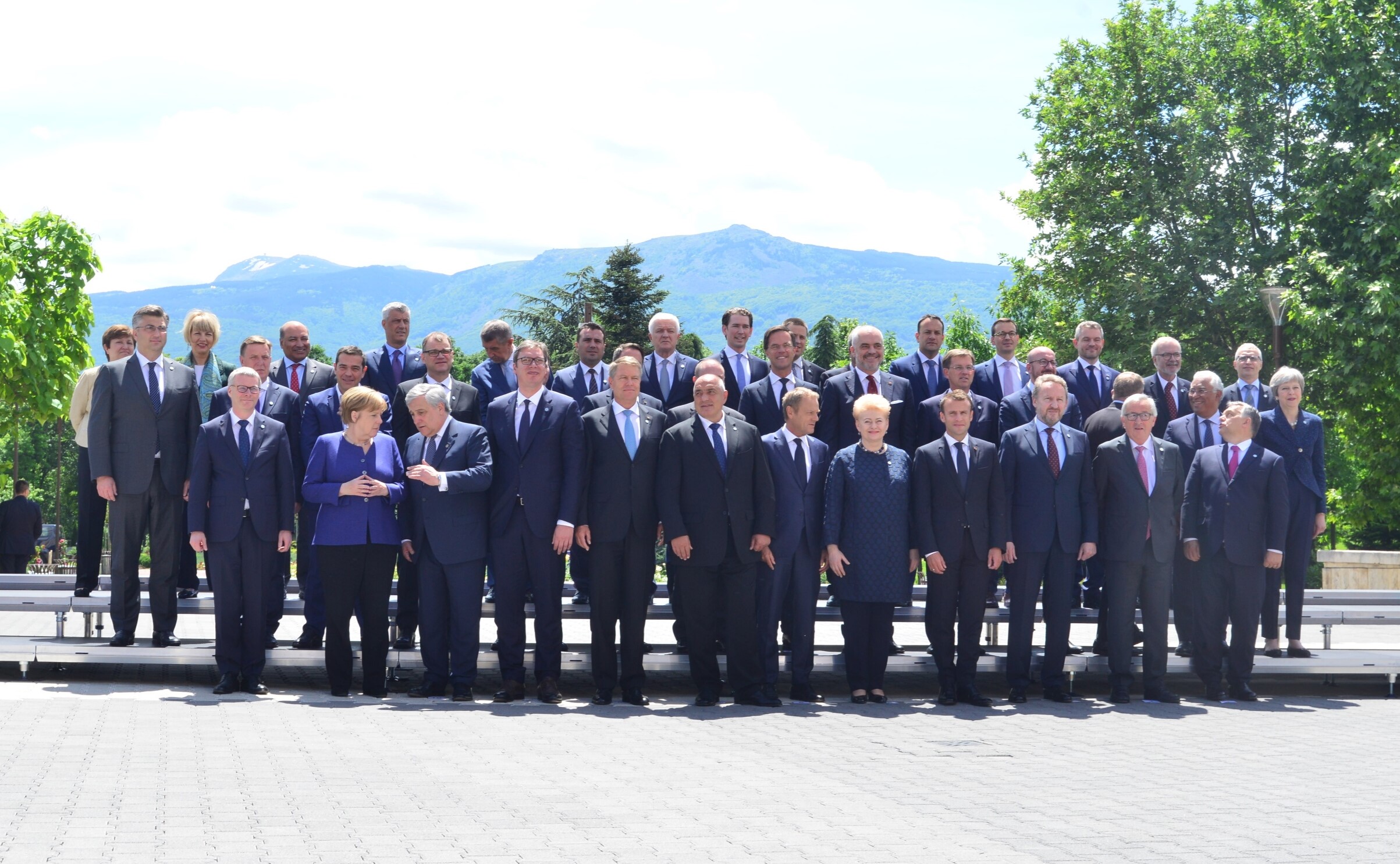 Participants of the  EU-Western Balkans Summit hosted by the Bulgarian Presidency of the Council of the EU, in Sofia on 17 May 2018. RCC Secretary General Goran Svilanovic - top row, first one on the right. (Photo: Yordan Simeonov (EU2018BG))