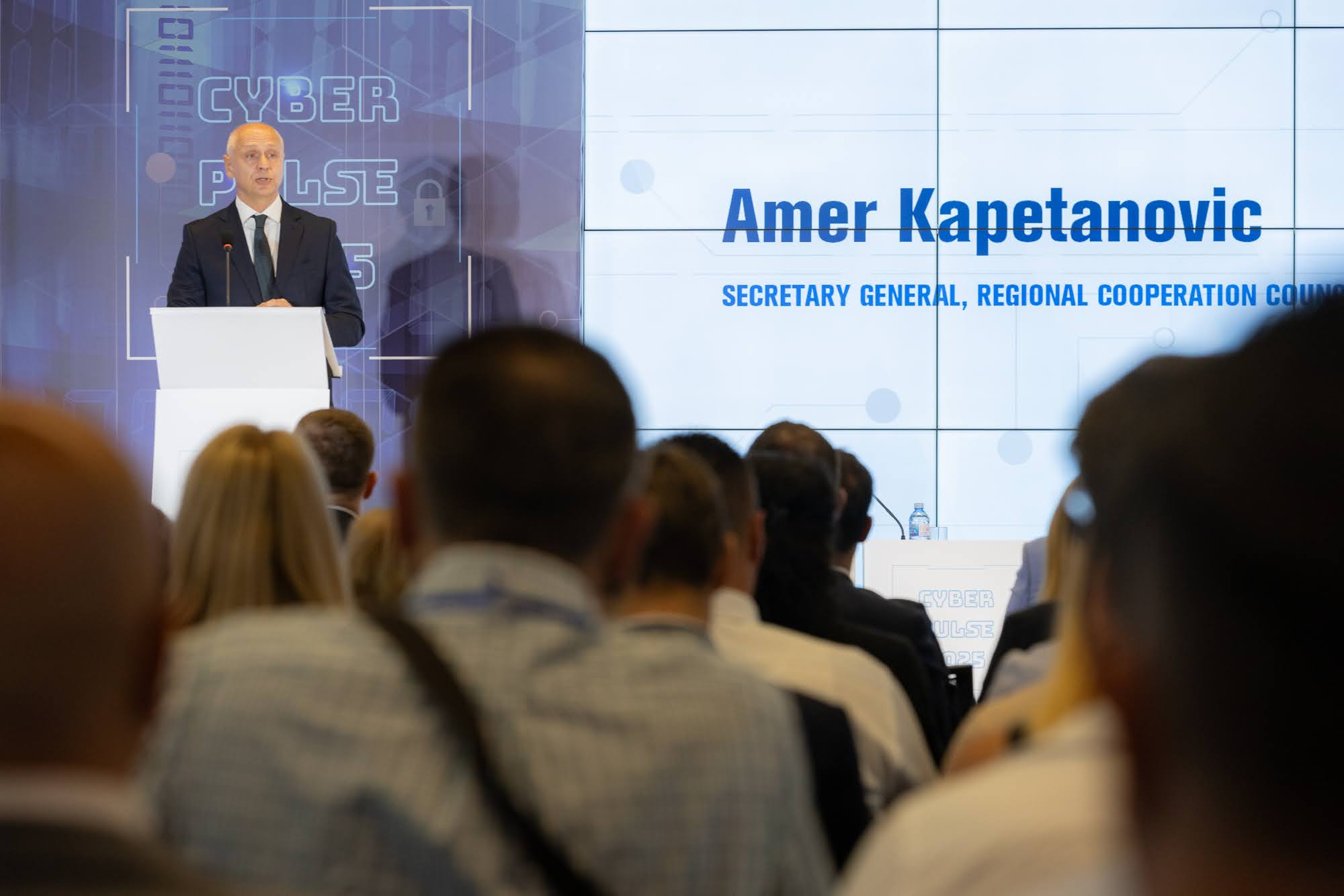 RCC Secretary General Amer Kapetanovic opened the High-Level Western Balkans Cybersecurity Conference – CyberPulse 2025: Tracking Progress, Building Resilience, Driving Change in Podgorica on 2 July 2025 (Photo: RCC/Danilo Papic)