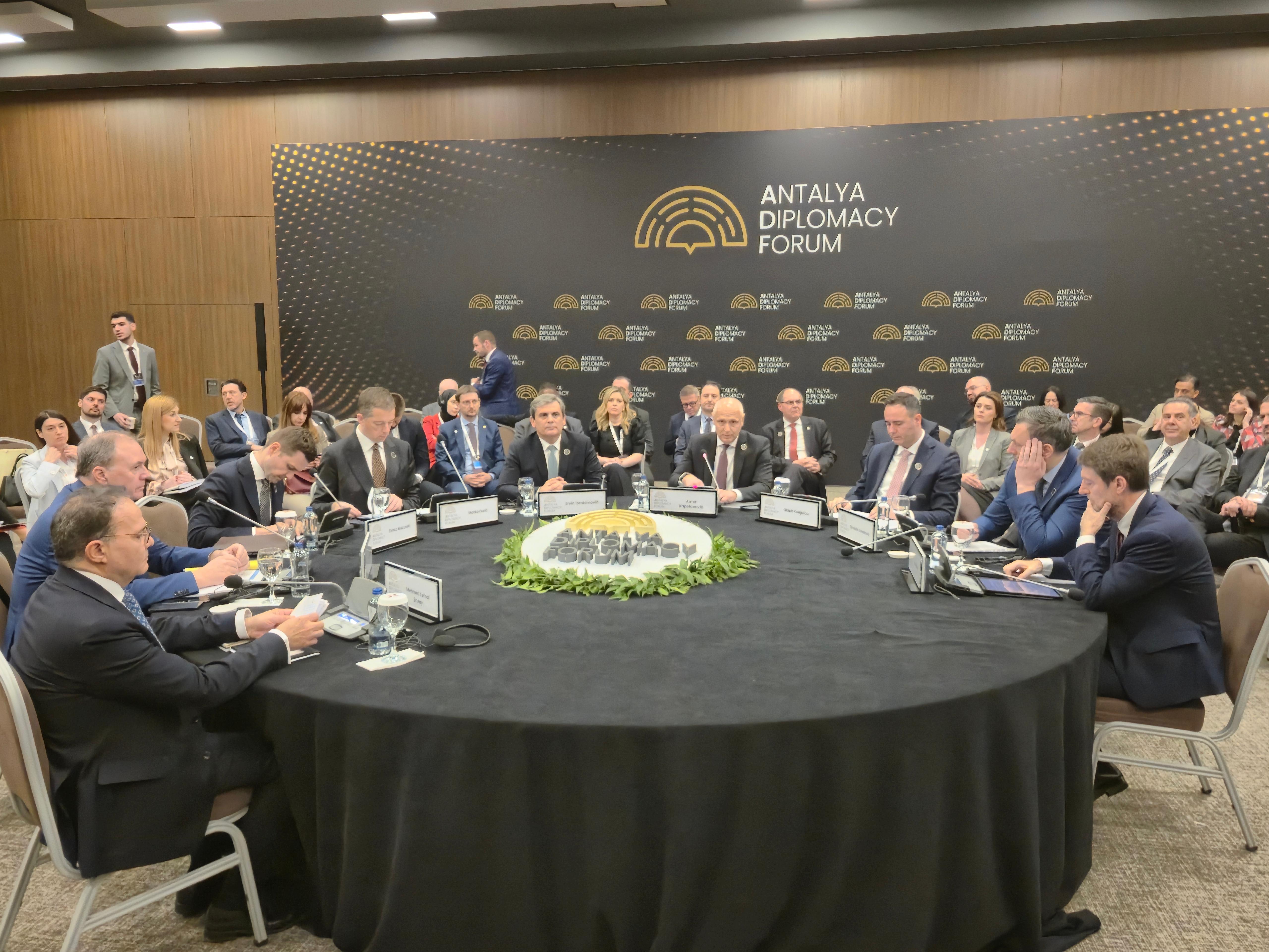 RCC Secretary General, Amer Kapetanović, participated in the Antalya Diplomacy Forum 2026 on 18 April 2026 (Photo: RCC/Marko Radovanovic)