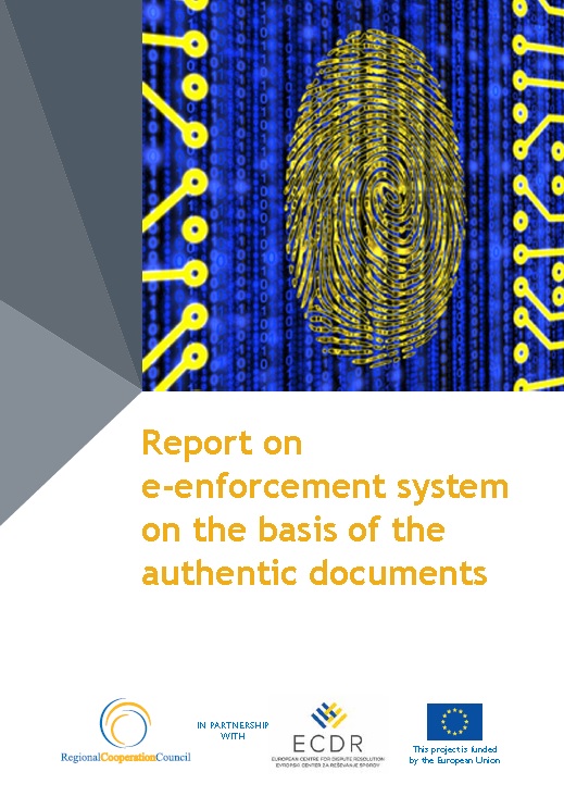 Report on e-enforcement system on the basis of the authentic documents