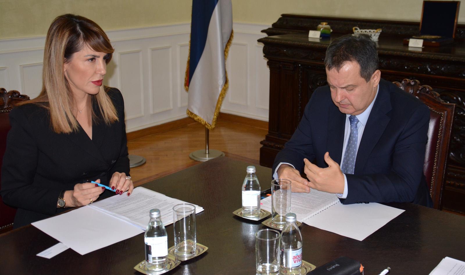 In a two-day visit to Serbia, Secretary General of the Regional Cooperation Council (RCC) Majlinda Bregu met with the Prime Minister of Serbia, Ana Brnabić and First Deputy Prime Minister and Minister of Foreign Affairs, Ivica Dačić, , among other Serbian officials. (Photo:  Courtesy of the Government of the Republic of Serbia)