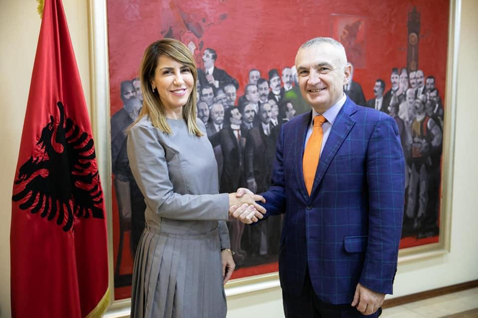 RCC Secretary General Majlinda Bregu meets the President of Albania, Illir Meta, on 1 February 2019 in Tirana. (Photo: Courtesy of the Office of the President)