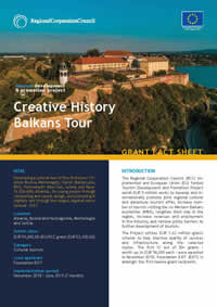 Creative History Balkans Tour, GRANT FACT SHEET