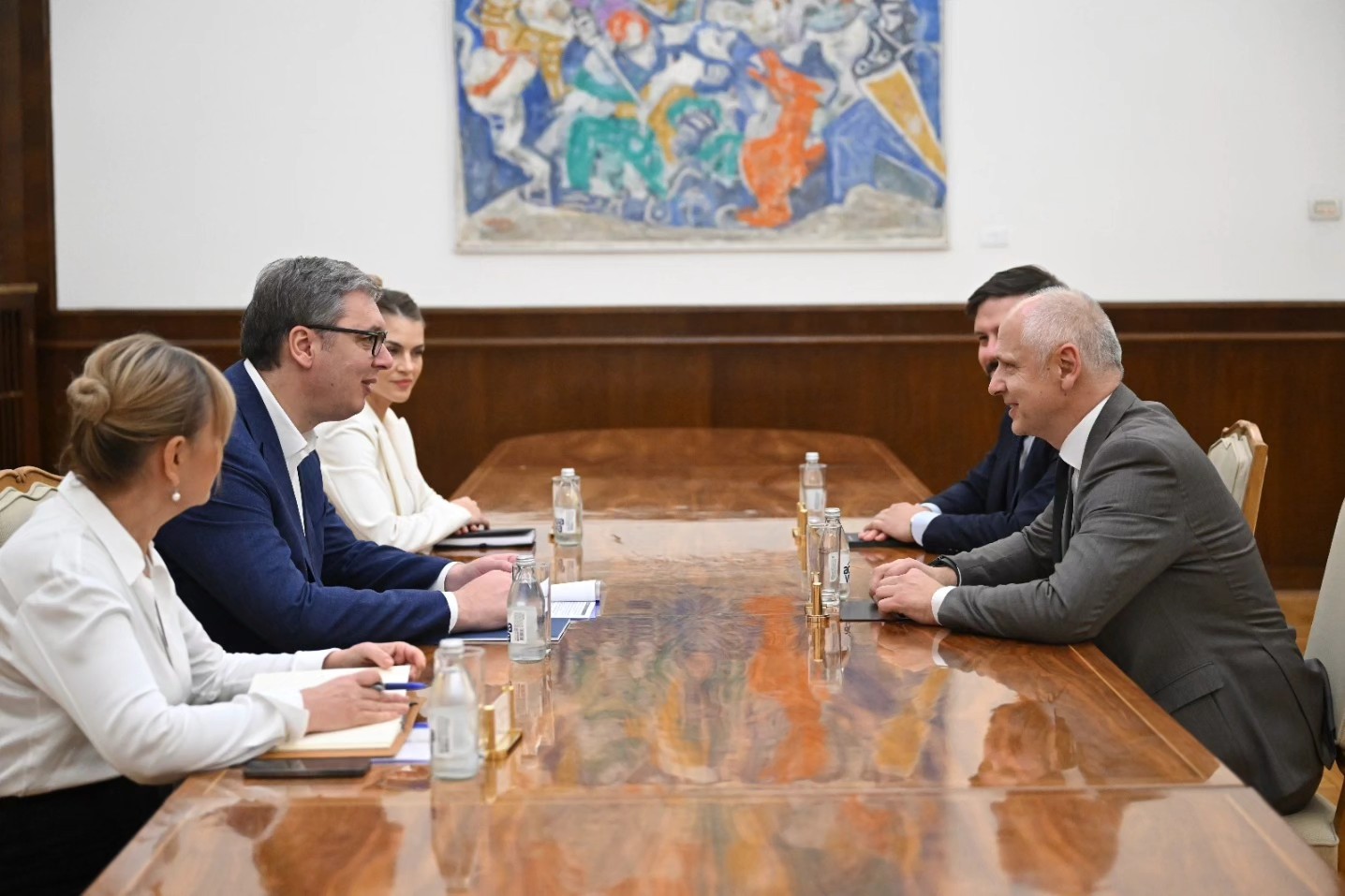 Secretary General of the Regional Cooperation Council (RCC), Amer Kapetanović met with the President of Serbia, Aleksandar Vučić in Belgrade on 3 June 2025 (Photo: Courtesy of the Office of the President)