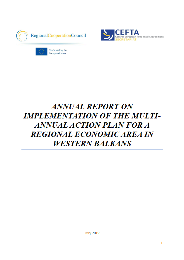 ANNUAL REPORT ON IMPLEMENTATION OF THE MULTI-ANNUAL ACTION PLAN FOR A REGIONAL ECONOMIC AREA (MAP REA) IN WESTERN BALKANS (WB)