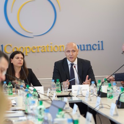 RCC Secretary General Amer Kapetanovic hosting 55th meeting of RCC Board, in Sarajevo on 12 March 2025 (Photo: RCC/Jasmin Sakovic)