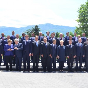 Participants of the EU-Western Balkans Summit hosted by the Bulgarian Presidency of the Council of the EU, in Sofia on 17 May 2018. RCC Secretary General Goran Svilanovic - top row, first one on the right. (Photo: Yordan Simeonov (EU2018BG))