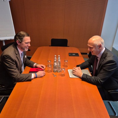 RCC Secretary General Amer Kapetanovic met with Alexander Wallau, Head of Unit for Central, Eastern, Southeastern Europe, South Caucasus, Central Asia at Germany Chancellery Office in Berlin on 11 February 2025 (Photo: RCC)