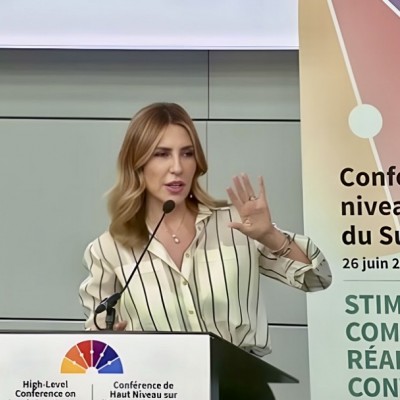 RCC Secretary General Majlinda Bregu spoke at the opening panel of OECD High-Level Conference on South East Europe, in Paris on 26 June 2024 (Photo: RCC) 