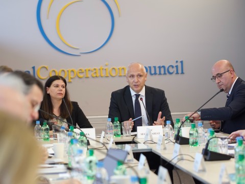 RCC Secretary General Amer Kapetanovic hosting 55th meeting of RCC Board, in Sarajevo on 12 March 2025 (Photo: RCC/Jasmin Sakovic)