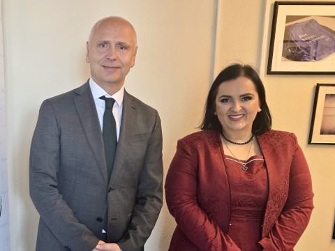 RCC Secretary General Amer Kapetanovic meeting with Minister of Labor and Social Welfare of Montenegro, Naida Nisic (Photo: RCC)