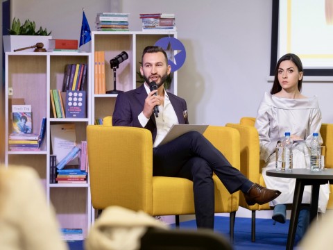 Ognjen Marković, RCC’s WB Youth Lab 2 Team Leader at the opening of Regional Conference on Youth Cultural Cooperation, in Belgrade on 13 November 2024 (Photo: RCC/Nemanja Brankovic)