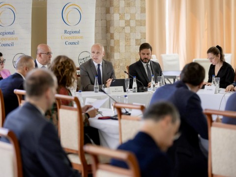 RCC Secretary General Amer Kapetanovic hosting 56th meeting of RCC Board, in Budva on 14 May 2025 (Photo: RCC/Danilo Papic)
