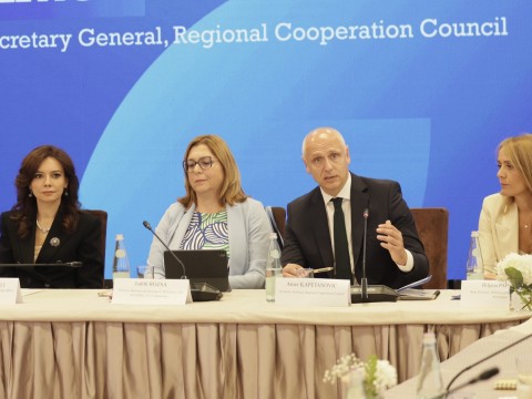 RCC Secretary General Amer Kapetanovic at Tirana Connectivity Forum in Tirana on 17 September 2025 (Photo: RCC/Henri Koci)