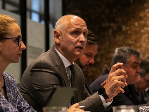 Secretary General of the Regional Cooperation Council (RCC), Amer Kapetanović, hosted a briefing with ambassadors of the South-East European Cooperation Process (SEECP) in RCC's Liaison Office in Brussels on 23 May 2025 (Photo: RCC/Laure Geerts)