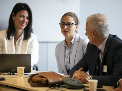 RCC's Expert on Digital Connectivity Tanja Maras and Senior Advisor of the Liaison Office Brussels Elena Grabul at the opening of the Data Protection Academy for Western Balkans and Eastern Partnership Region, in Brussels on 10 September 2024  (Photo: RCC/Laure Geerts) 