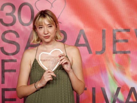 Nadja Petrovic won the Heart of Sarajevo for the Best Student Film, an award patroned by the RCC at the closing ceremony of 30th Sarajevo Film Festival (SFF) on 23 August 2024 (Photo: RCC/Armin Durgut)