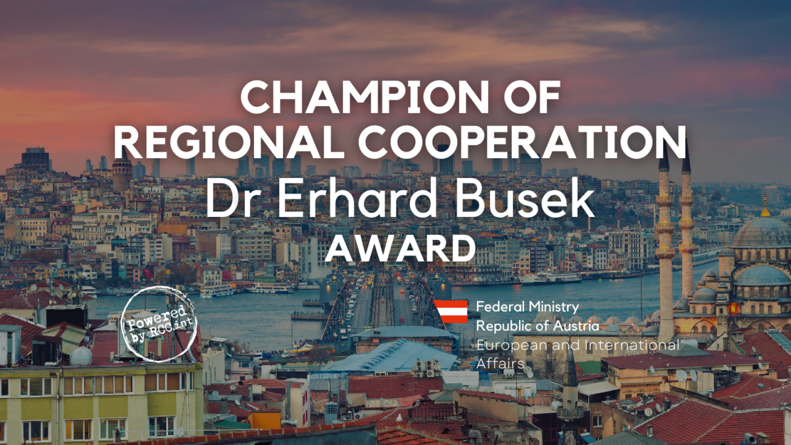 Nominations for the Champion of Regional Cooperation Dr Erhard Busek Award are open!