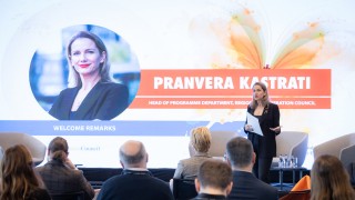 Pranvera Kastrati, Head of RCC's Programme Department opened the third annual Regional Butterfly Innovation Forum in Podgorica on 26 November 2024 (Photo: RCC/Danilo Papic)